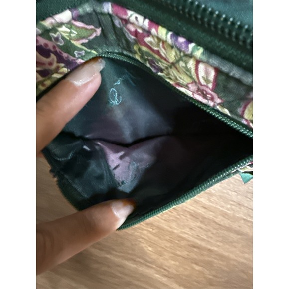 Vintage Vera Bradley Pleated Tote Bag Blueberry Blooms Pattern Zip Around Wallet - Picture 4 of 6